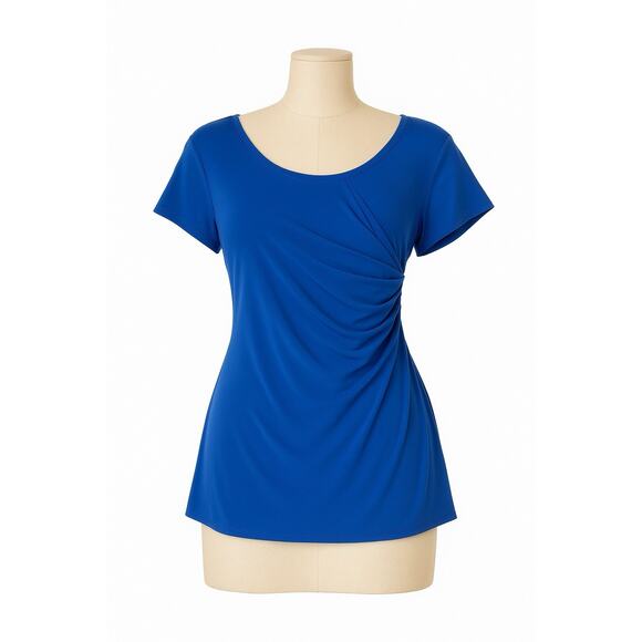 5 for $17 Chaus Royal Blur Twist Front Top L - Picture 1 of 5